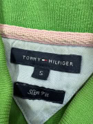 Tommy Hilfiger Polo Μπλούζα Ριγέ Slim Fit Πράσινο Γυναικείο S