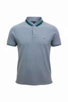 TOMMY HILFIGER POLO ΜΠΛΟΥΖΑ SLIM FIT LOGO ΓΑΛΑΖΙΟ ΑΝΔΡΙΚΟ XXL