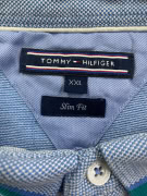 TOMMY HILFIGER POLO ΜΠΛΟΥΖΑ SLIM FIT LOGO ΓΑΛΑΖΙΟ ΑΝΔΡΙΚΟ XXL