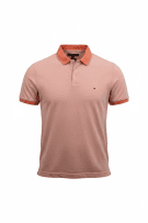TOMMY HILFIGER Slim Fit Polo Shirt Logo Pink Men’s XL