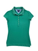 TOMMY HILFIGER Polo Μπλούζα Slim Fit Πράσινη Γυναικεία XS