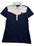 TOMMY HILFIGER Polo Μπλούζα Vintage Patch Logo Μπλε/Λευκό Γυναικείο S/P