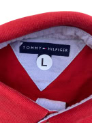 TOMMY HILFIGER POLO SHIRT CLASSIC LOGO RED MEN'S L