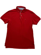 TOMMY HILFIGER POLO SHIRT CLASSIC LOGO RED MEN'S L