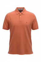 Tommy Hilfiger Polo Shirt Regular Fit Logo Πορτοκαλί Ανδρικό S