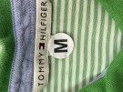 TOMMY HILFIGER POLO SHIRT STRIPED GREEN WOMEN PRE OWNED M