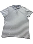 TOMMY HILFIGER POLO SHIRT STRIPED LIGHT BLUE AND WHITE MALE PRE OWNED L