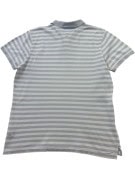 TOMMY HILFIGER POLO SHIRT STRIPED LIGHT BLUE AND WHITE MALE PRE OWNED L