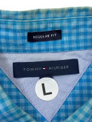 TOMMY HILFIGER CAMICIA CHECKED BLU DONNA PRE OWNED L