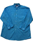 TOMMY HILFIGER CAMICIA CHECKED BLU DONNA PRE OWNED L