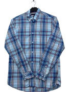 TOMMY HILFIGER ΠΟΥΚΑΜΙΣΟ CHECKED ΜΠΛΕ ΑΝΤΡΙΚΟ M pre-owned