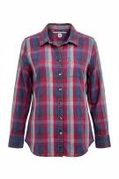 TOMMY HILFIGER SHIRT CLASSIC PLAID RED WOMEN PRE OWNED M