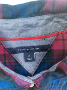 TOMMY HILFIGER Πουκάμισο Καρό Casual Logo Μπλε/Ροζ Ανδρικό M