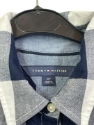 TOMMY HILFIGER CAMICIA A QUADRI VINTAGE BLU DA DONNA M usata