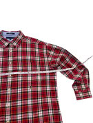 TOMMY HILFIGER ΠΟΥΚΑΜΙΣΟ PLAID ΡΕΤΡΟ ΚΟΚΚΙΝΟ ΑΝΤΡΙΚΟ PRE OWNED XL