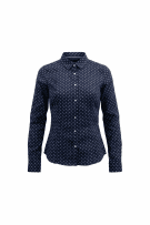 TOMMY HILFIGER Πουκάμισο Πουά Classic Fit Λογότυπο Μπλε Γυναικείο XS