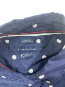 TOMMY HILFIGER Πουκάμισο Πουά Classic Fit Λογότυπο Μπλε Γυναικείο XS