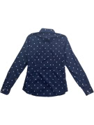 TOMMY HILFIGER Πουκάμισο Πουά Classic Fit Λογότυπο Μπλε Γυναικείο XS