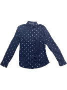 TOMMY HILFIGER Πουκάμισο Πουά Classic Fit Λογότυπο Μπλε Γυναικείο XS