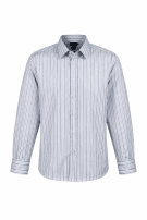TOMMY HILFIGER STRIPED SHIRT CLASSIC LIGHT BLUE MEN PRE OWNED XS