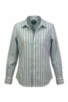 TOMMY HILFIGER ΠΟΥΚΑΜΙΣΟ ΡΙΓΕ ΛΕΥΚΟ ΜΠΛΕ ΓΥΝΑΙΚΕΙΟ M pre-owned