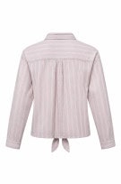 TOMMY HILFIGER SHIRT STRIPED PINK WOMEN PRE OWNED M