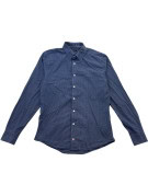 TOMMY HILFIGER BUTTON UP SHIRT SLIM FIT CHECK BLUE MENS PRE OWNED M