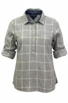 TOMMY HILFIGER SHIRT VINTAGE GREY FEMALE L pre-owned