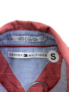 TOMMY HILFIGER ΠΟΥΚΑΜΙΣΟ VINTAGE ΚΑΡΟ ΚΕΝΤΗΤΟ LOGO ΚΟΚΚΙΝΟ ΑΝΔΡΙΚΟ S