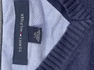 TOMMY HILFIGER MAGLIONE SCOLLO V MINIMAL NAVY UOMO PRE OWNED L