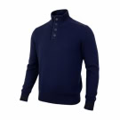 TOMMY HILFIGER ΠΟΥΛΟΒΕΡ ΜΠΛΕ ΜΕ ΥΨΗΛΟ ΓΙΑΚΑ ΚΑΙ ΚΟΥΜΠΙΑ - S