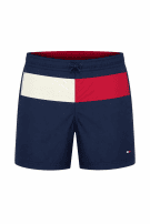 TOMMY HILFIGER SWIM SHORTS COLORBLOCK NAVY WOMEN PRE OWNED L