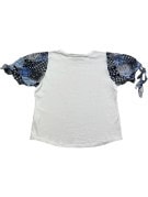 TOMMY HILFIGER TOP PATTERNED WHITE WOMENS PRE OWNED L