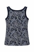 TOMMY HILFIGER TOP PAISLEY NAVY WOMEN PRE OWNED M