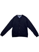 TOMMY HILFIGER ΖΑΚΕΤΑ ΠΛΕΚΤΗ (CARDIGAN) ΜΕ ΚΟΥΜΠΙΑ CLASSIC LOGO ΜΠΛΕ ΣΚΟΥΡΟ ΑΝΔΡΙΚΗ
