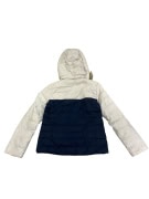 TOMMY JEANS giacca da donna imbottita con cappuccio e pelliccia bicolore bianco-blu S