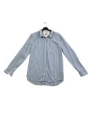 TOMMY JEANS ΓΥΝΑΙΚΕΙΟ ΠΟΥΚΑΜΙΣΟ ΡΙΓΕ CLASSIC FLAG LOGO ΜΠΛΕ/ΛΕΥΚΟ L