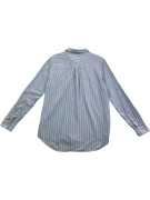 TOMMY JEANS ΓΥΝΑΙΚΕΙΟ ΠΟΥΚΑΜΙΣΟ ΡΙΓΕ CLASSIC FLAG LOGO ΜΠΛΕ/ΛΕΥΚΟ L