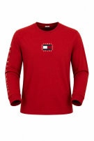TOMMY JEANS LONG SLEEVE GRAPHIC RED MENS PRE OWNED XL