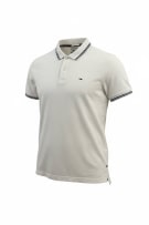 TOMMY JEANS Μπλούζα Polo Slim Fit Λογότυπο Λευκή Ανδρική S