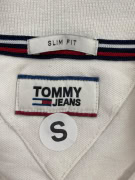TOMMY JEANS Μπλούζα Polo Slim Fit Λογότυπο Λευκή Ανδρική S