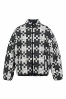 TOMMY JEANS PUFFER JACKET STREETWEAR ΜΑΥΡΟ ΓΚΡΙ ΑΝΤΡΙΚΟ PRE OWNED XL