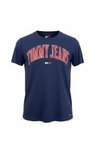 Tommy Jeans T-Shirt Μπλε με Logo Print Size S