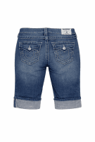 TRUE RELIGION CUTOFF DENIM SHORTS VINTAGE BLUE MENS PRE OWNED M