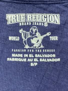 TRUE RELIGION T-SHIRT UNIVERSITY BIG LOGO BLU DA DONNA S