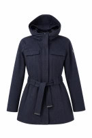 TRUSSARDI JEANS HOODED JACKET MINIMAL NAVY WOMEN PRE OWNED M