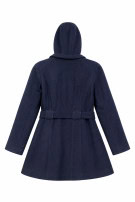 TRUSSARDI JEANS HOODED JACKET MINIMAL NAVY WOMEN PRE OWNED M