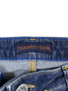 TRUSSARDI JEANS ΠΑΝΤΕΛΟΝΙ DENIM DISTRESSED ΛΟΓΟΤΥΠΟ ΜΠΛΕ ΓΥΝΑΙΚΕΙΟ S