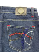 TRUSSARDI JEANS ΠΑΝΤΕΛΟΝΙ ΤΖΙΝ VINTAGE ΚΕΝΤΗΤΟ LOGO ΜΠΛΕ ΑΝΔΡΙΚΟ M