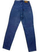 TRUSSARDI JEANS ΠΑΝΤΕΛΟΝΙ VINTAGE ΔΕΡΜΑΤΙΝΟ ΛΟΓΟΤΥΠΟ ΜΠΛΕ ΓΥΝΑΙΚΕΙΟ XS
